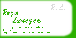 roza lunczer business card